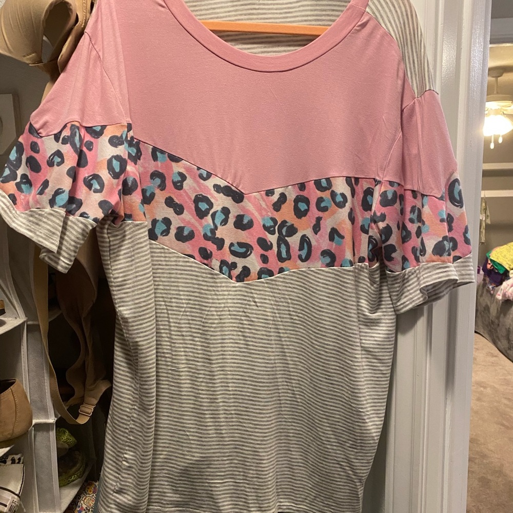 Leopard stripe shirt